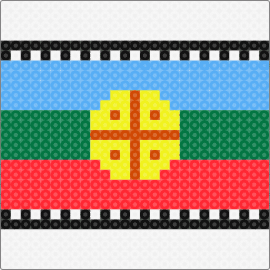 Bandera mapuche - mapuche,flag,nation,colorful,cross,light blue,green,red,yellow