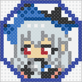 arknights_skadi - skadi,arknights,coaster,video game,character,blue,gray