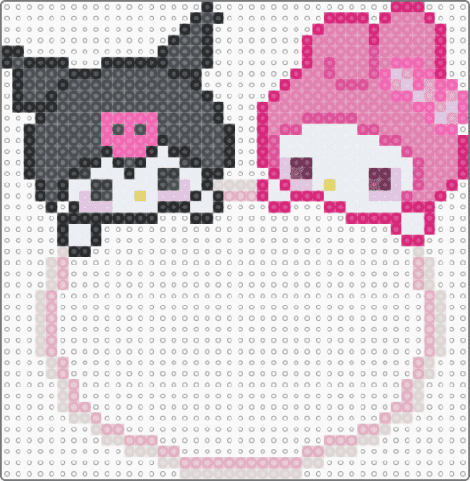kuromi + mel frame!! ‧₊˚♡彡.˚ - pink,purple,kuromi,melody,sanrio,kawaii,cutecore,frame,photo frame,cute