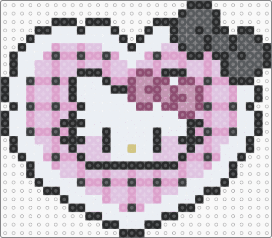 hk heart charm, pt #2 ‎⏦ﾟ♡︎ - pink,hello kitty,sanrio,kawaii,cutecore,charm,goth,black