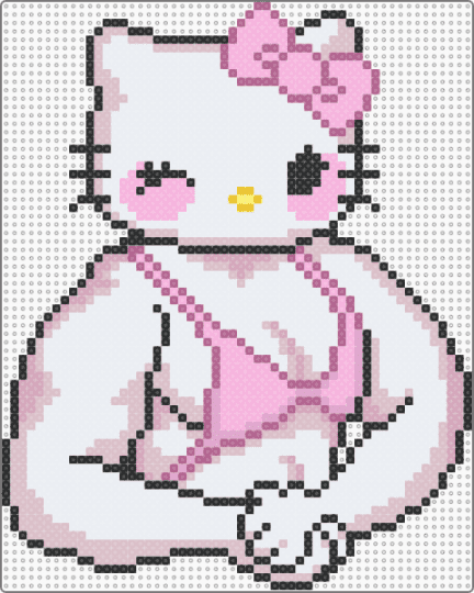 muscle kitty ᕙ(˵◝ ⩊  ◜˵マ - white,pink,beige,hello kitty,sanrio,kawaii,cutecore,muscles,gym,workout,strong