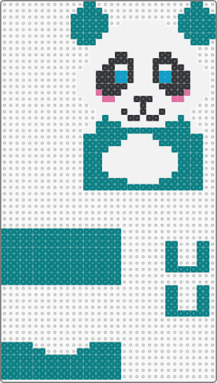 panda phone holder - teal
