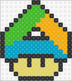 Google Drive Logo Mario Mushroom - google drive,logo,mushroom,nintendo,mashup,green,yellow,teal