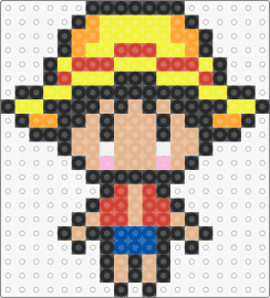 Luffy - monkey d luffy,one piece,character,chibi,anime,straw hat,tv show,tan,yellow,red