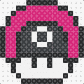 Squid Game shroom (Circle) - squid game,mushroom,mario,tv show,mashup,pink,black,white