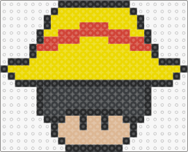 Monkey Luffy mushroom - monkey d luffy,one piece,mushroom,mario,mashup,anime,video game,straw hat,yellow,gray