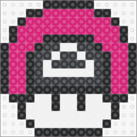 Squid Game shroom (Triangle) - squid game,mushroom,mario,tv show,mashup,pink,black,white