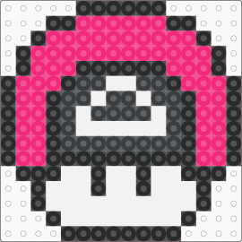 Squid Game shroom (Triangle) - squid game,mushroom,mario,tv show,mashup,pink,black,white