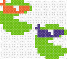 TMNT PAC-Man (Mikey and Donny) - tmnt,pacman,teenage mutant ninja turtles,mashup,michelangelo,donatello,characters,green,purple,orange