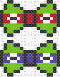 TMNT Bow ties — Raphael/Donatello - raphael,donatello,tmnt,bow,eyes,teenage mutant ninja turtles,tie,clothing,green,red,purple