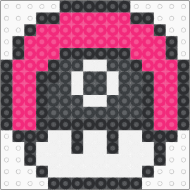 Squid Game shroom (Circle) - squid game,mushroom,mario,tv show,mashup,pink,black,white