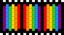 Ugly ahh rainbow - repeating,rainbow,cuff,dark,black