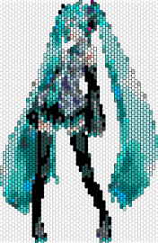 Miku - hatsune miku,vocaloid,character,music,teal,black