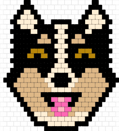 Noodle3 - corgi,dog,animal,pet,head,tongue,cute,tan,black