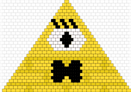 Bill - bill cypher,gravity falls,character,pyramid,cyclops,animation,tv show,yellow