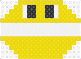 Yellow Pop-Kun Template - pop kun,popn music,note,gaming,konami,yellow,white