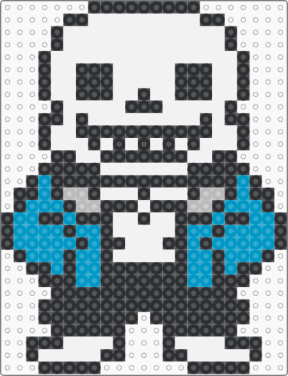 sans overworld sprite - black,white,light blue