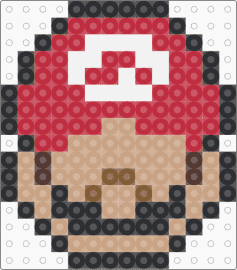 Ssbu mario icon - red,beige