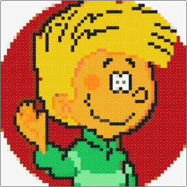 cedric_s - cedric,character,blonde,comic,smile,yellow,green,red,orange