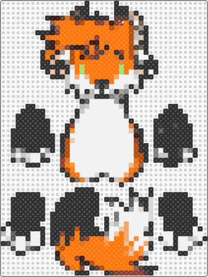 Redd the Fox (RAGDOLL) - black,white,orange,red,fursona,furry,ragdoll,fox