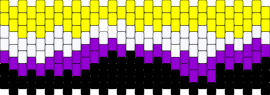 loss of binary owo - nonbinary,pride,cuff,yellow,purple,black