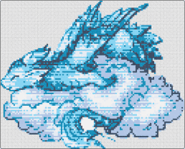 Sleepy Dragon - dragon,cloud,fantasy,asleep,mythological,sky,gray,light blue,teal