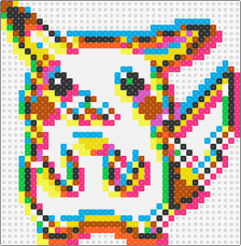 Glitch Pikachu - pikachu,pokemon,glitch,trippy,character,gaming,red,white