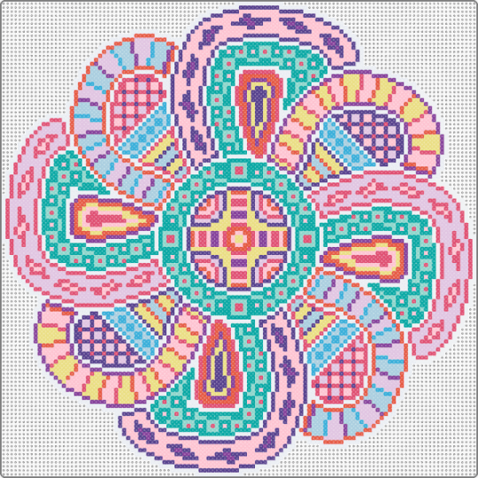Mandala - pink,red