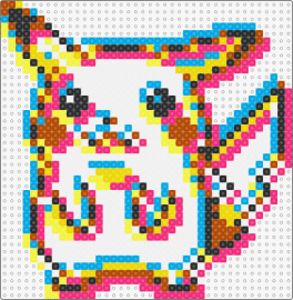 Glitch Pika - pikachu,pokemon,glitch,trippy,character,gaming,red,white