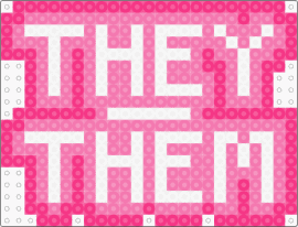 they/them pronouns pin (pink neon) - pink