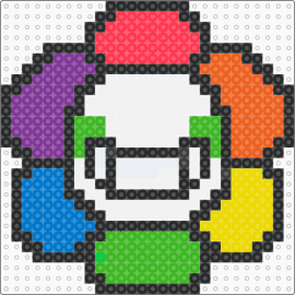 dandy's world icon - pink,green,yellow,colorful