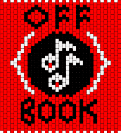 OFF BOOK - off book,musical,logo,music,notes,text,panel,red,black,white