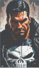 Punisher #2 - punisher,portrait,comic,panel,marvel,tan,black