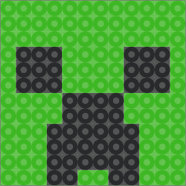 Minecraft Creeper - creeper,minecraft,block,head,character,video game,green,black