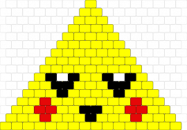 Pika - pikachu,triangle,geometric,pyramid,pokemon,face,gaming,yellow