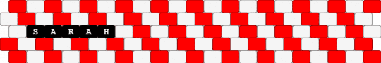 SARAH - red,white