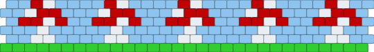 30x6 mini mushroom - light blue