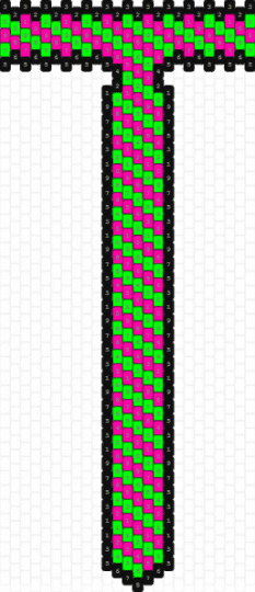 Scene Tie - green,pink