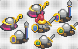 Egg Gang - egg gang,breath of fire,army,soldiers,video game,characters,weapons,colorful,gray,pink,gold