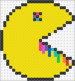 Pac-Man - pacman,trippy,retro,video game,character,rainbow,yellow