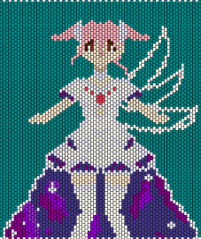 Madoka (Bag Panel one) - madoka magica,anime,tv show,panel,bag,pink,white,teal,purple