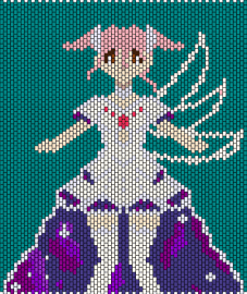 Madoka (Bag Panel one) WIP - madoka magica,anime,tv show,panel,bag,pink,white,teal,purple