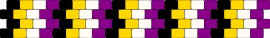 NB bracelet 1 - nonbinary,pride,bracelet,cuff,purple,yellow,white