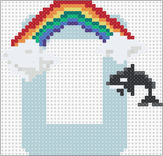Rainbow Orca Instax Mini Photo Frame - teal,cotdrainbows