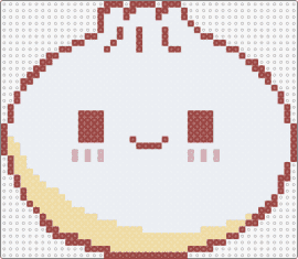 Soup dumpling - dumpling,soup,cute,chibi,face,smile,food,brown,beige,white