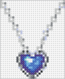 Pixel necklace heart by u/grilovisk - heart of the ocean,titanic,necklace,jewelry,gray,blue