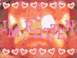 Rotten Teeth - text,teeth,rotten,panel,pink,red