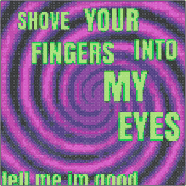 Purple Hypnosis I'm good - hypnotic,text,spiral,neon,green,pink,purple