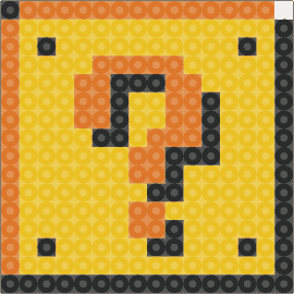 super mario mystery block sprite - question,mario,block,nintendo,video game,coin,box,gold,yellow,orange