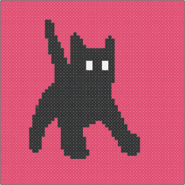 Jumpy Cat - cat,silhouette,scared,animal,black,pink